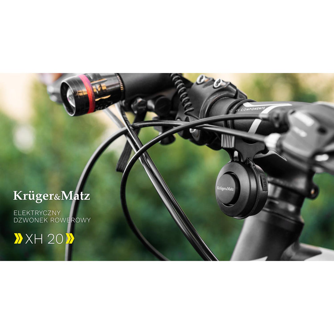 Kruger&Matz Electric XH20 Bicycle Bell Waterproof Volume up to 100 dB Charging by USB