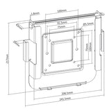 Maclean MC-473 MAC Mini Mount, VESA 75x 75 100x100 Compatible with Mac Mini Manufactured after 2014