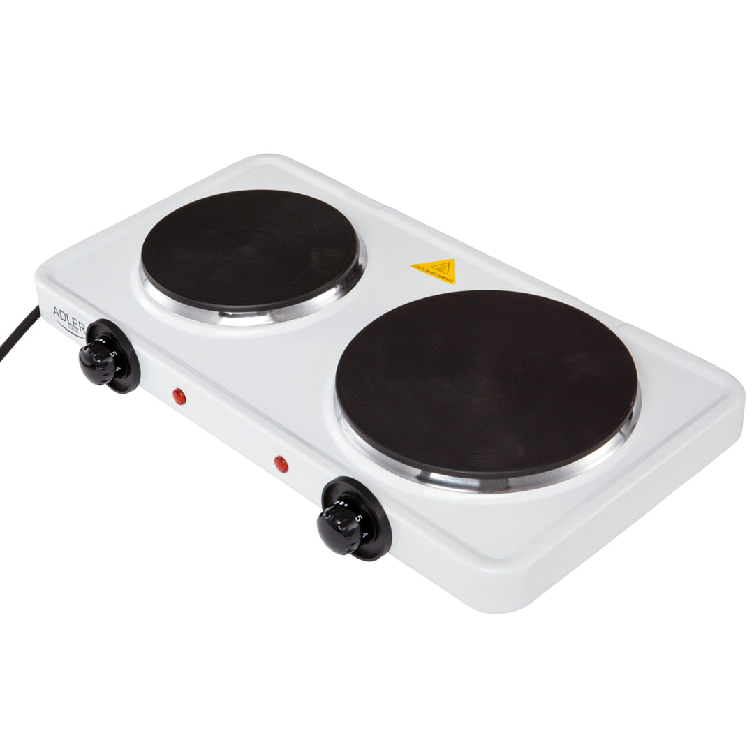 Adler AD 6504 Electric Hot Plate  Stove Cooker 2500W 2-Burner 1000W + 1500W Mini Portable