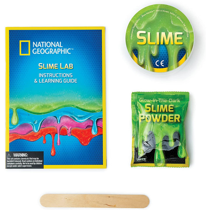 National Geographic Glow in the Dark Slime Lab Kit Glowing Kit Oideachas