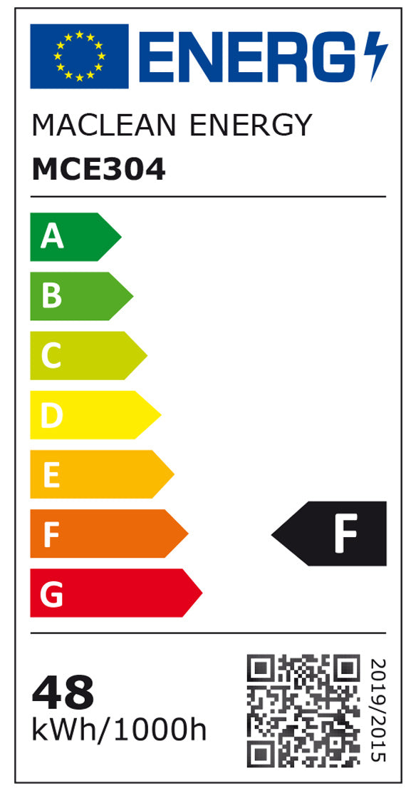 Bolgán stiúir Maclean, E27, 48W, 220-240V AC, bán neodrach, 4000K, 5040lm, MCE304 NW