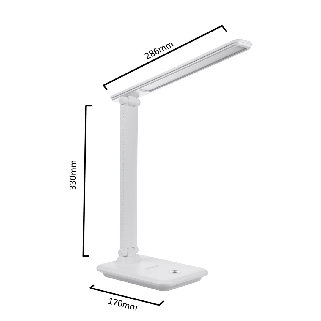 Lampa Deasc stiúir Dimmable Maclean MCE614W Fillte Inchoigeartaithe 9W IP20 3000K 4500K 6500K