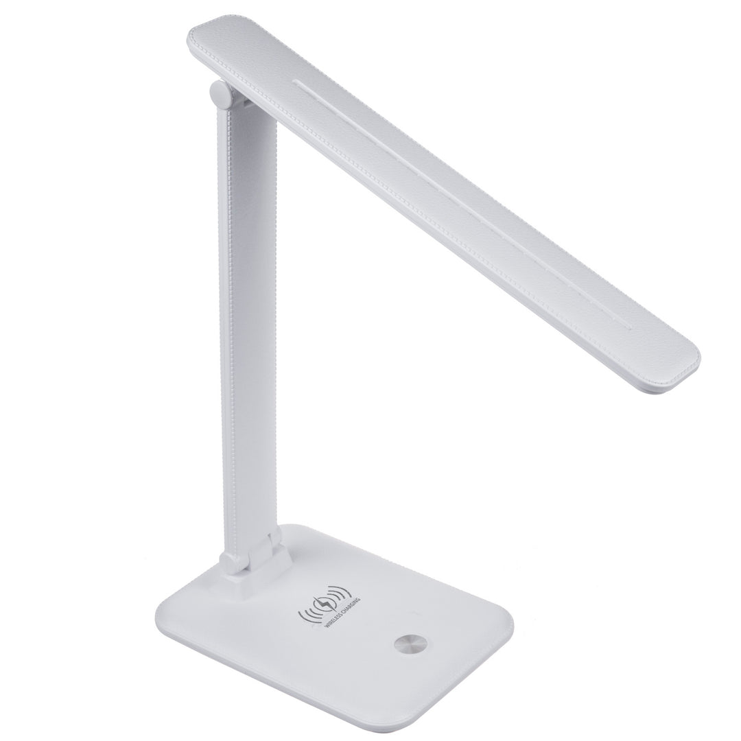 Maclean MCE616 Dimmable LED Desk Lamp Desk Lamp 9W with Induction Qi Charger Adjustable Ligth Temperature White