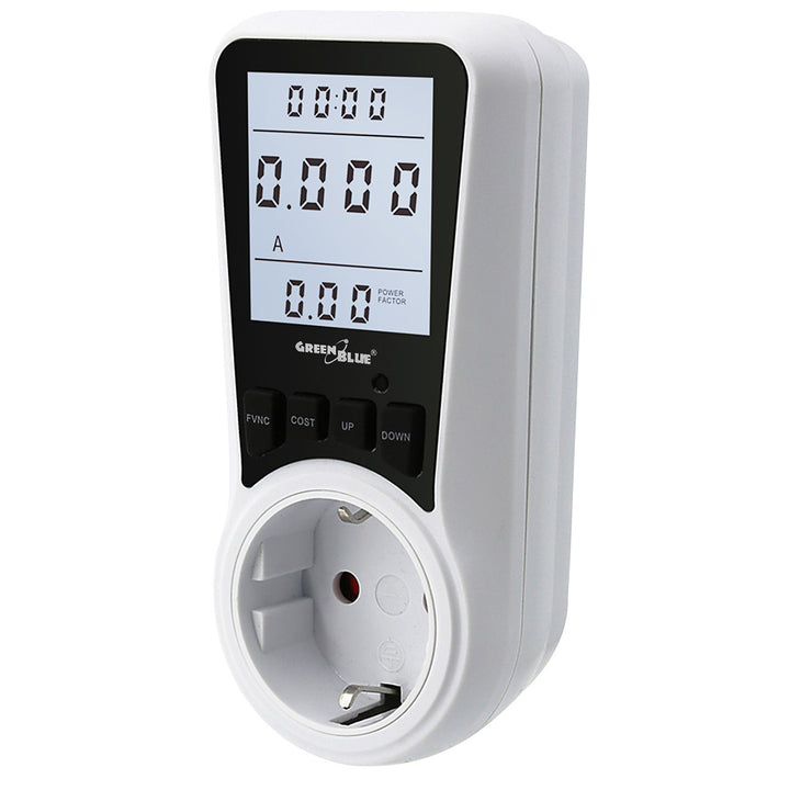 Energy Cost Meter Electricity Consumption Electricity Cost Meter Schuko Watt Meter