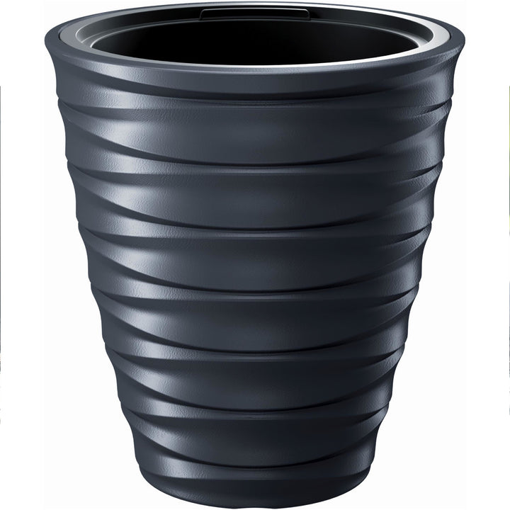 Round flowerpot with insert Prosperplast Freze DBFE400-S433 - anthracite colored