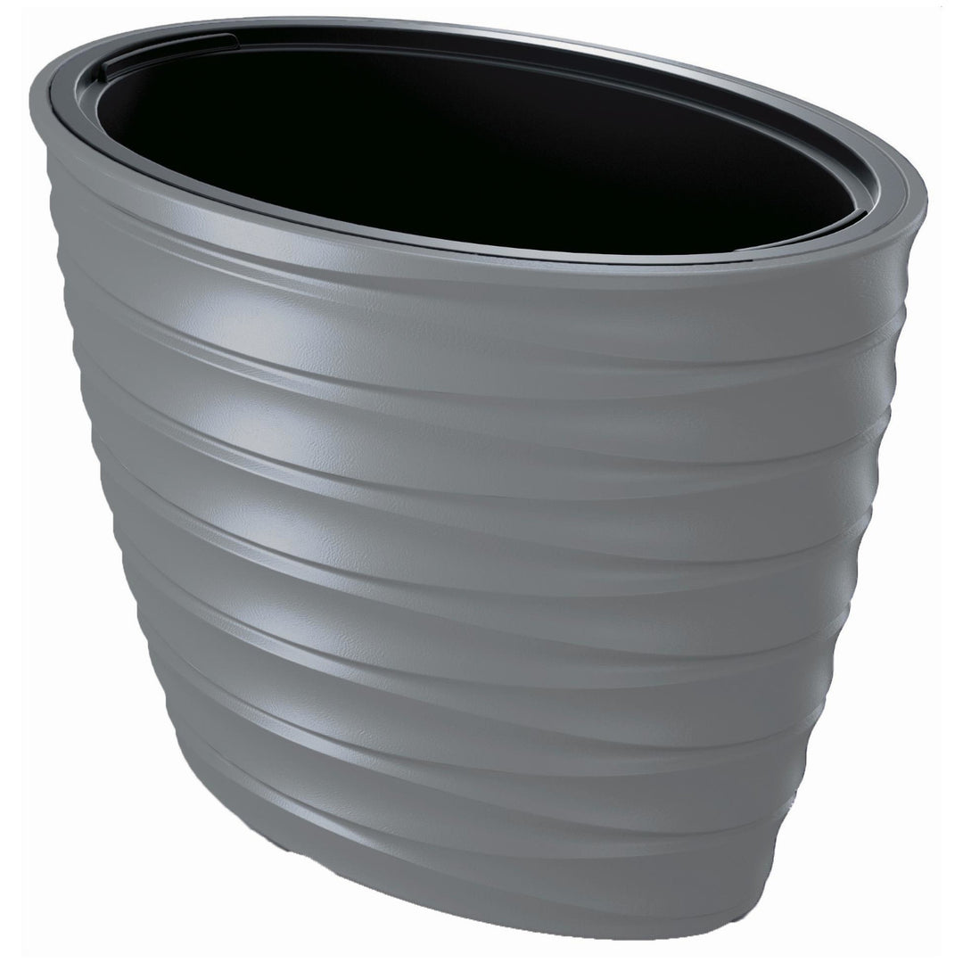 Prosperplast Freze DBFEE600-443U oval flower pot with insert - light grey