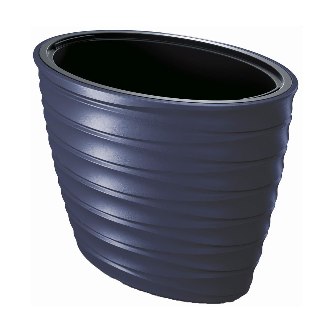 Pot with oval insert Prosperplast Freze DBFEE600-S433 - anthracite color