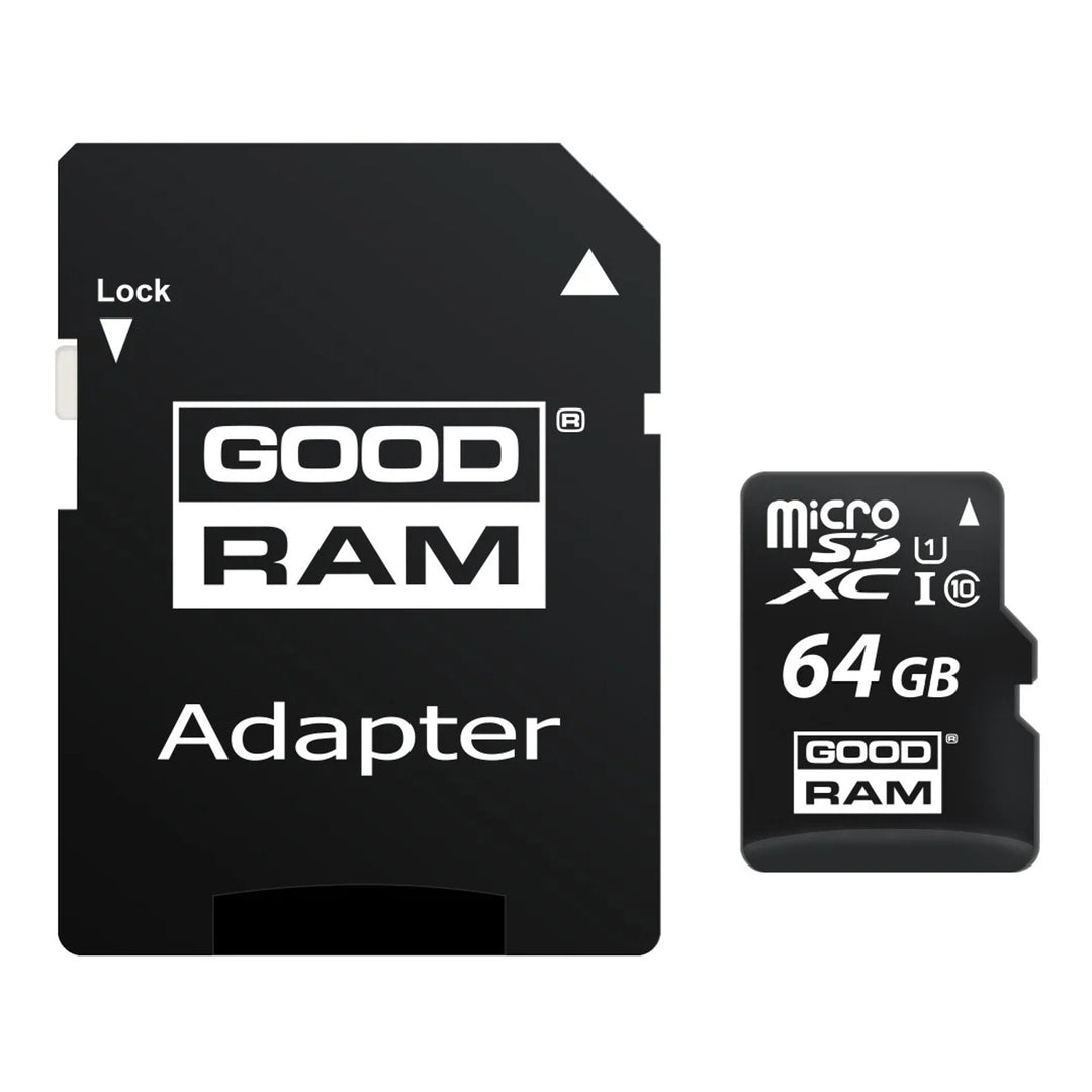 64GB microSD memory card with class 10 adapter Goodram