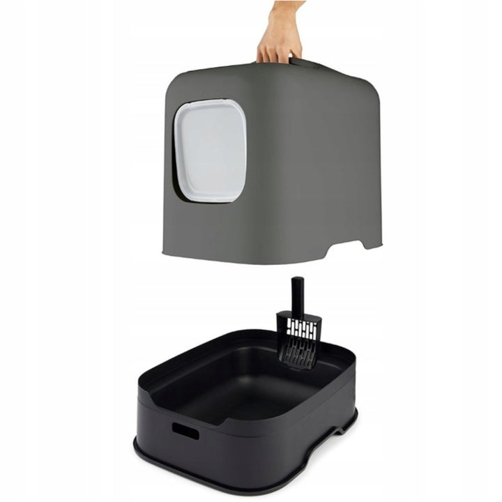 Rotho "Biala" MyPet cat litter box with lid and scoop - anthracite color