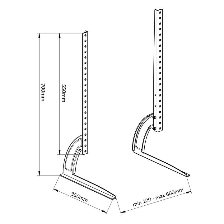 Universal TV Stand Monitor Screen Desk Holder Bracket 50kg VESA 32" - 70"