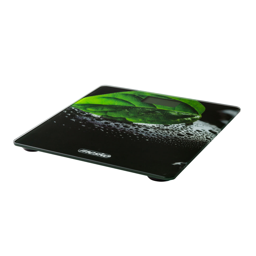 Mesko MS 8149 tempered glass bathroom scale, 150kg load capacity
