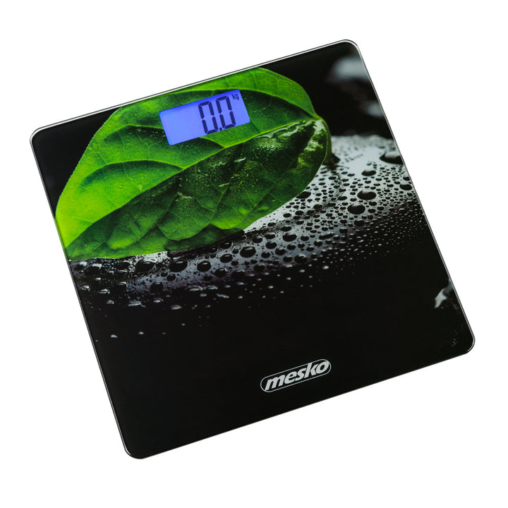 Mesko MS 8149 tempered glass bathroom scale, 150kg load capacity