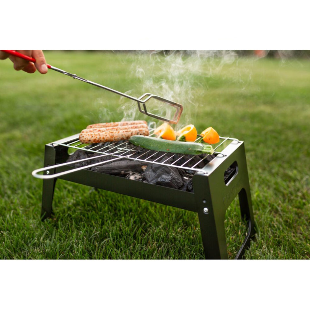 BBQ Foldable Grill Barbecue Camping Taisteal Gairdín Gualach Inaistrithe