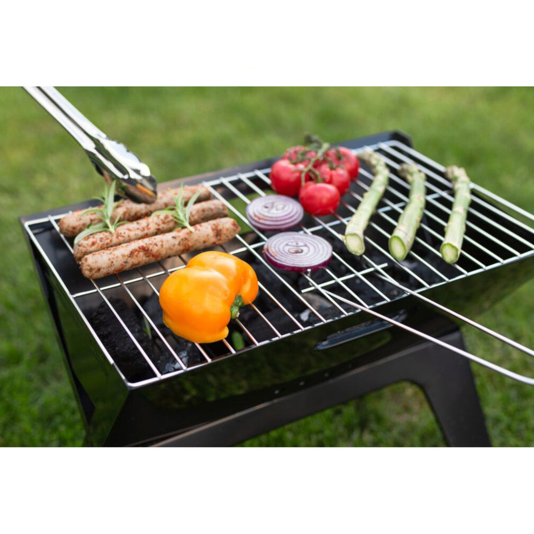 Blaupunkt GC201 Cás Grill Inaistrithe le Cosa Fillte agus Láimhseáil Iompar Cruach Púdar-brataithe Gráta Grill Tógála Cruach Dhosmálta