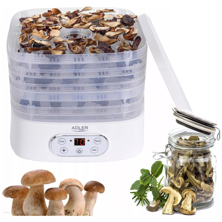 Food Dehydrator 550W LCD Fruit Mushroom Veg Meat Herb 5 Trays Overheat Protection