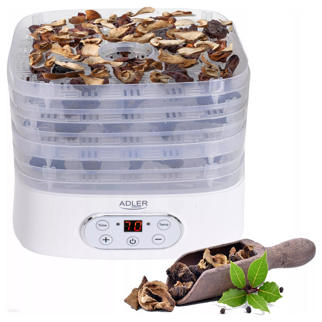 Dehydrator Bia 550W LCD Torthaí Muisiriún Glasraí Feola Luibh 5 Tráidire Cosaint róthéamh