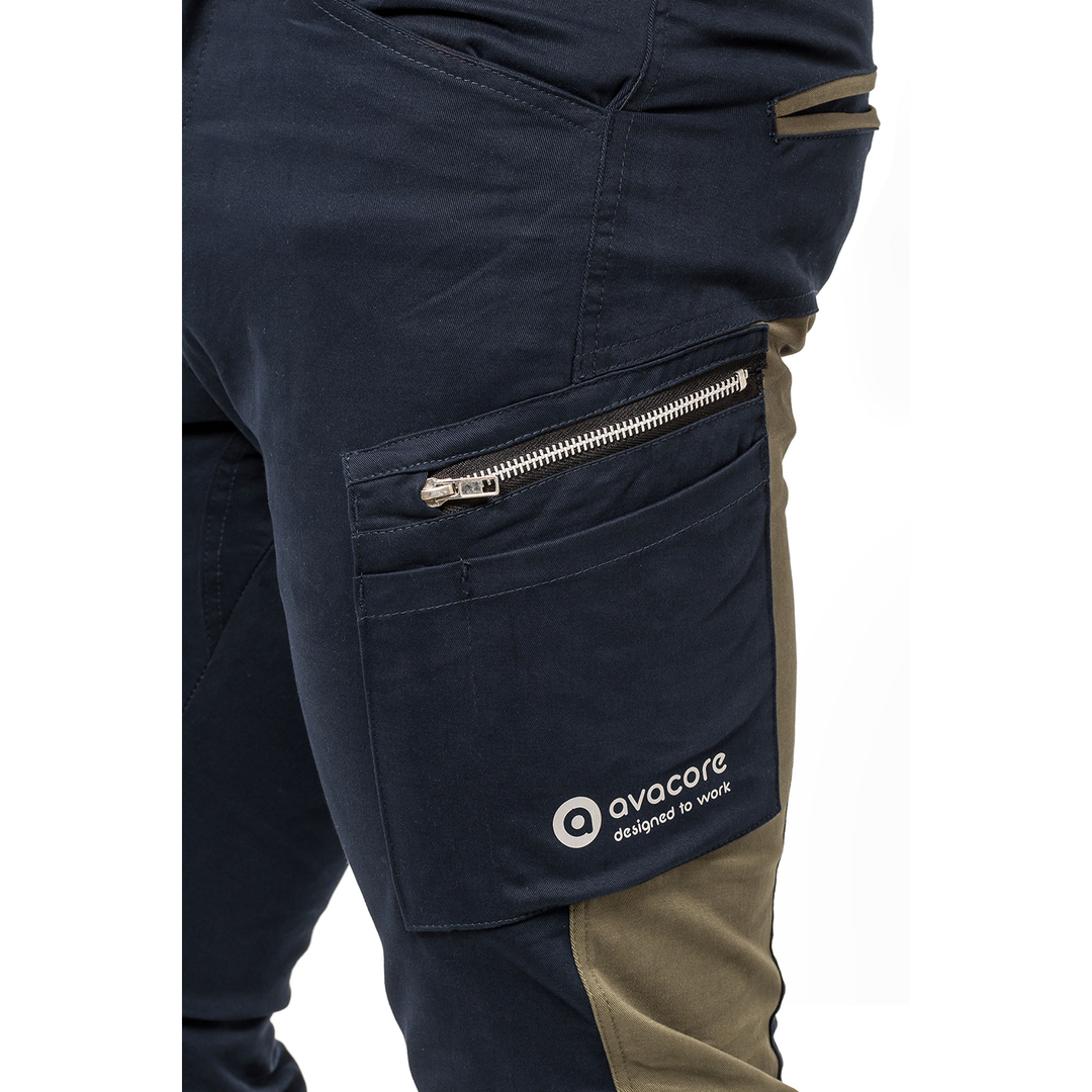 TUBBOS work pants in navy blue and olive green, size 62