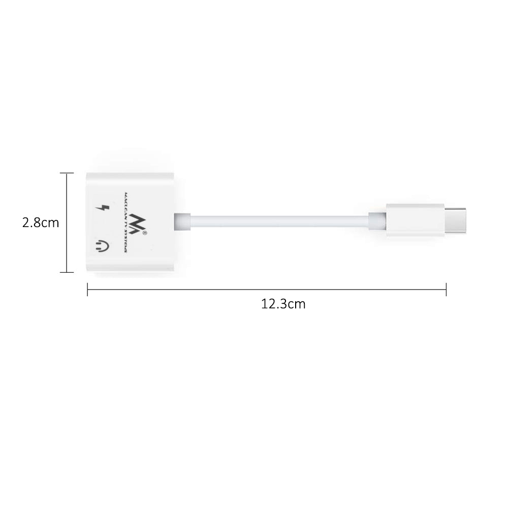 Adaptóir Cábla USB Cineál-C 3.5mm Mini Jack Fuaime Seachadadh Cumhachta PD 30W