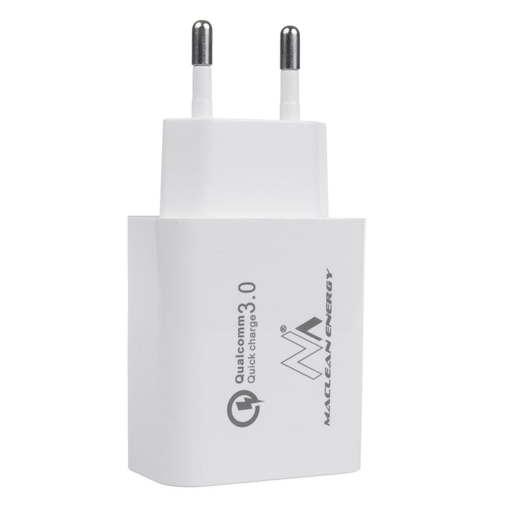 Maclean 20W Power Charger, PD, Power Delivery, Qualcomm Quick Charge, QC 3.0, 5V3A/9V2.22A/12V1.67A, white, MCE485W