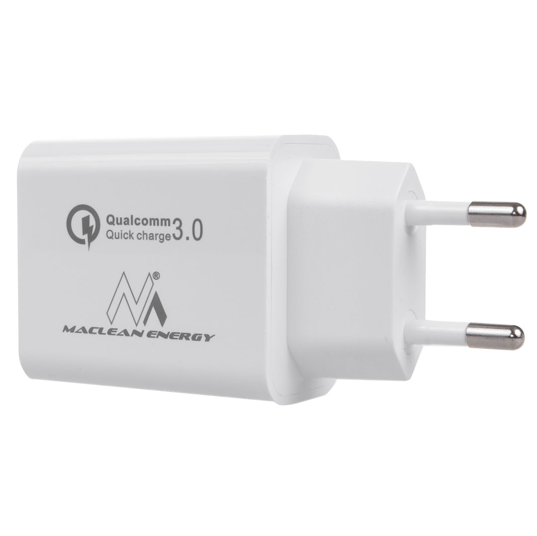 Charger Cumhachta 20W Maclean, PD, Seachadadh Cumhachta, Táille Tapa Qualcomm, QC 3.0, 5V3A / 9V2.22A / 12V1.67A, bán, MCE485W