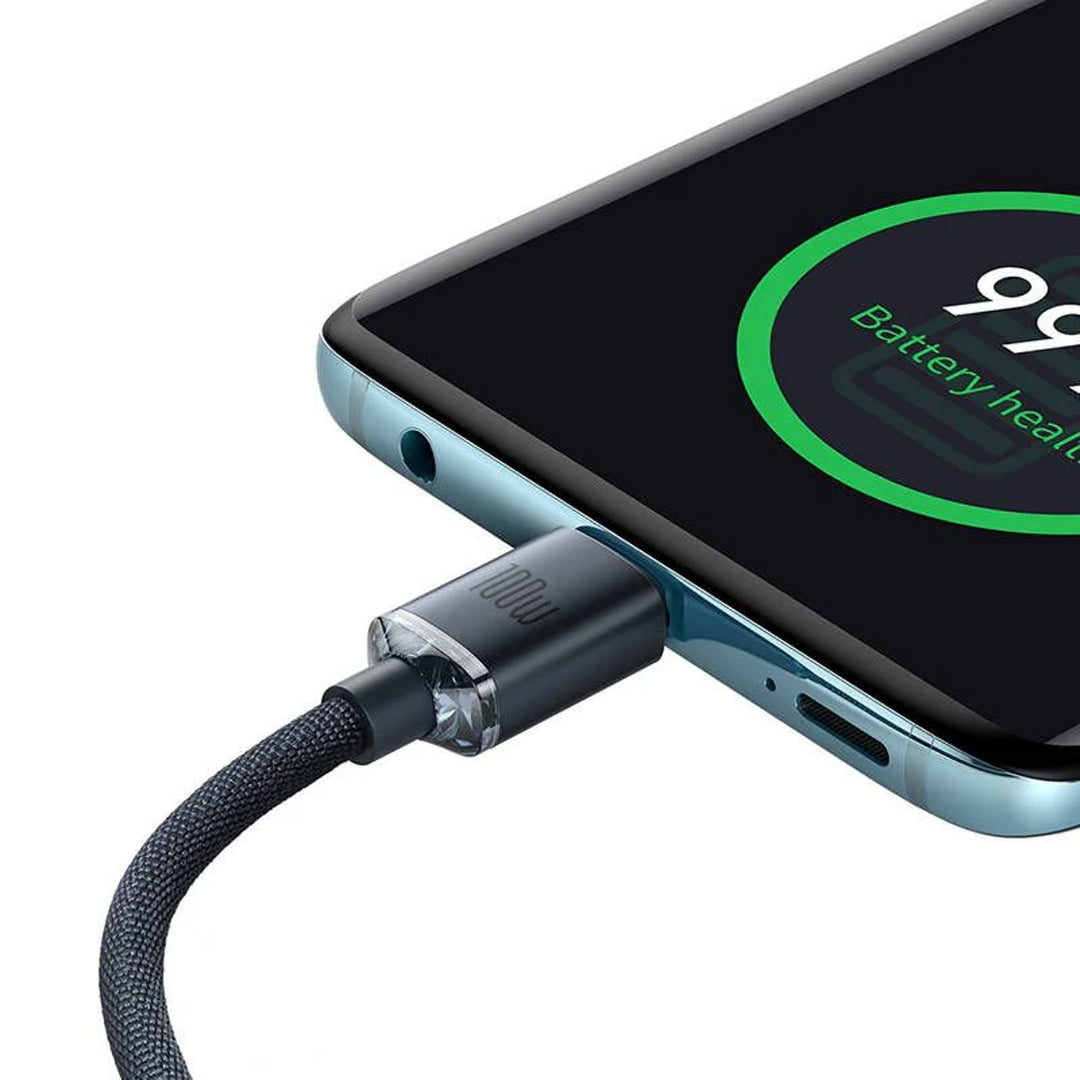 USB-C PD 2.0 1.2m cable Baseus Crystal CAJY000601 Quick Charge 3.0 100W cable