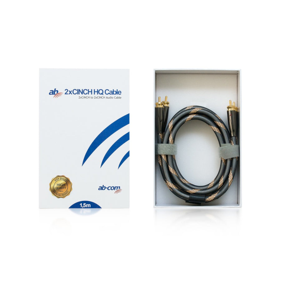 CINCH Audio Cable 2x RCA - 2x RCA 1.5m TV Satellite Receiver Gold Plated OFC HDCP