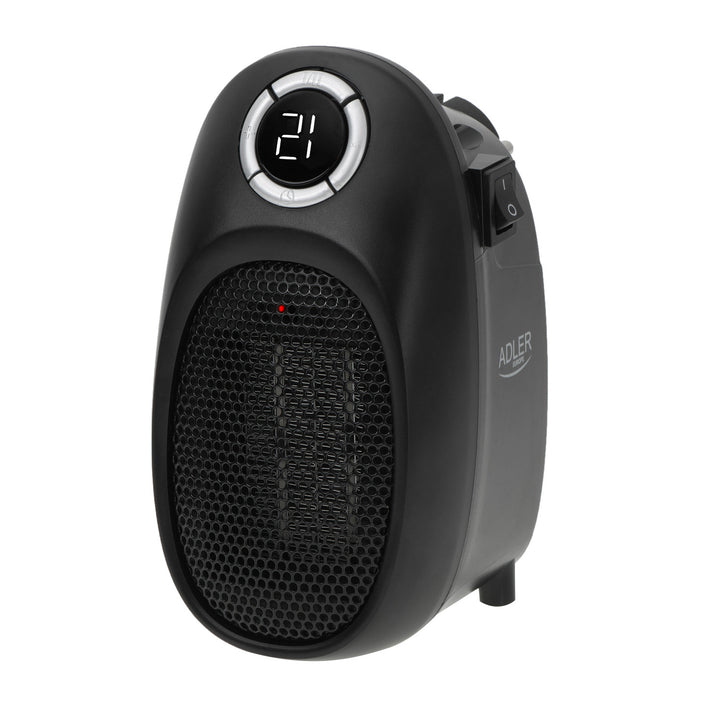 Adler AD 7726 Plug In Fan Heater 1500W Easy Heater Thermo Fan with LED Display 32 m2 Compact Timer Thermostat