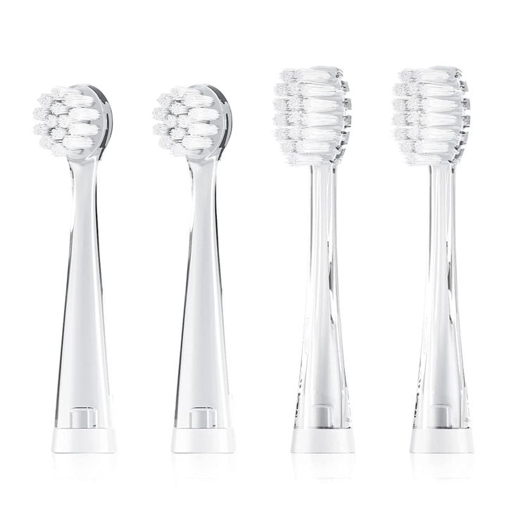 SEAGO SG-513 Set of Spare Toothbrushes Tips for SG-513 SEAGO, 4 pcs, Transparent Colour, for Children, Refill