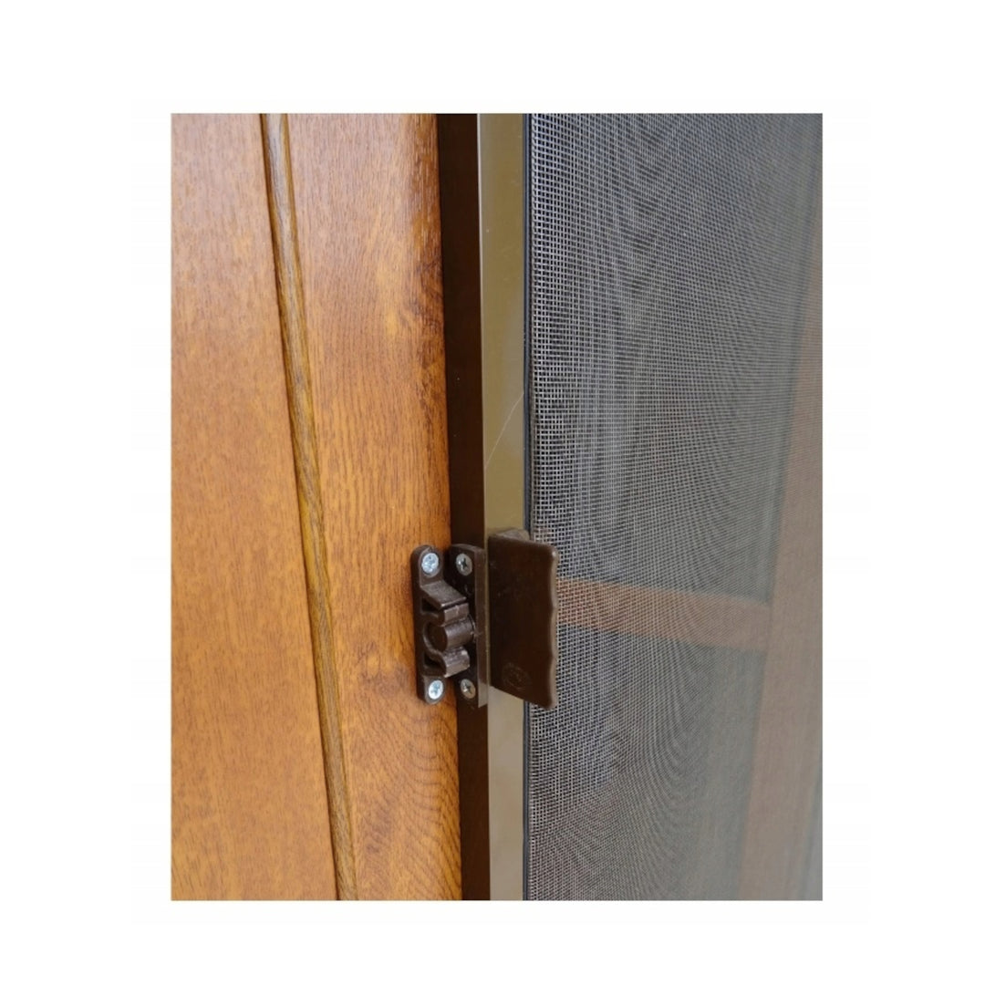 Handle - latch for furniture mosquito net doors - brown ( package - 10 pcs )