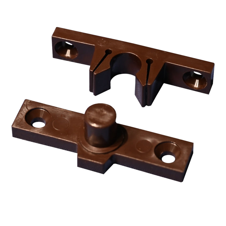 Handle - latch for furniture mosquito net doors - brown ( package - 10 pcs )