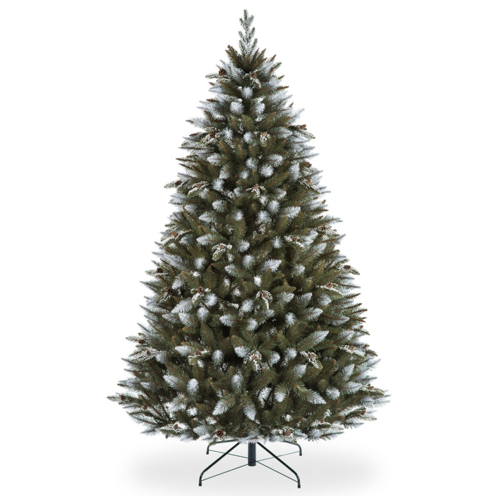 Artificial Spruce Snow Covered Christmas Tree PE PVC Green Premium