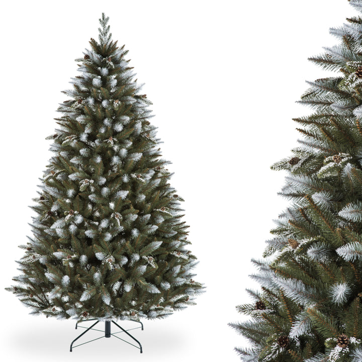 PVC Premium Spruce Snow White Christmas Tree with PE 150 branches