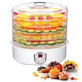 Camry CR 6659 Food Dehydrator 5 Trays 550W 35-70°C Temperature Control Electric Display Timer Perfect for Mushrooms Vegetables Fruit Fish Meat Herbs Flowers
