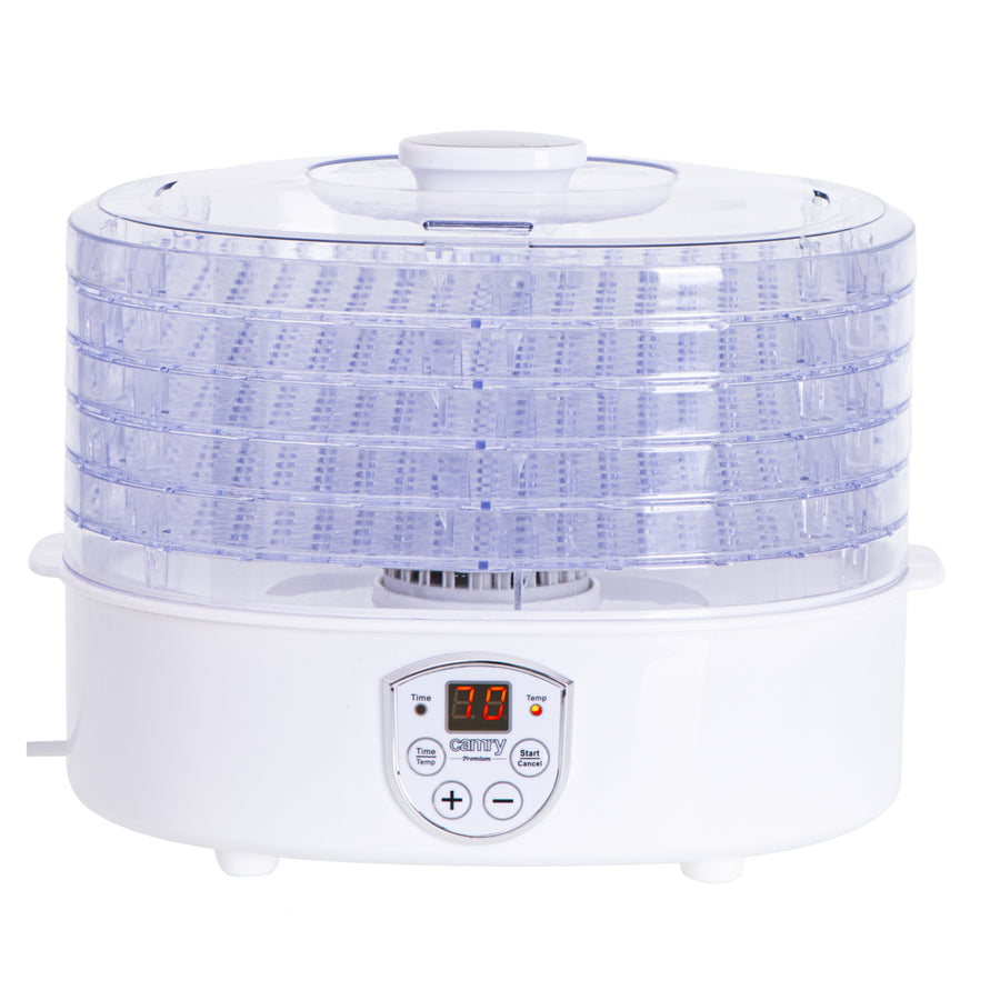 Camry CR 6659 Food Dehydrator 5 Trays 550W 35-70°C Temperature Control Electric Display Timer Perfect for Mushrooms Vegetables Fruit Fish Meat Herbs Flowers