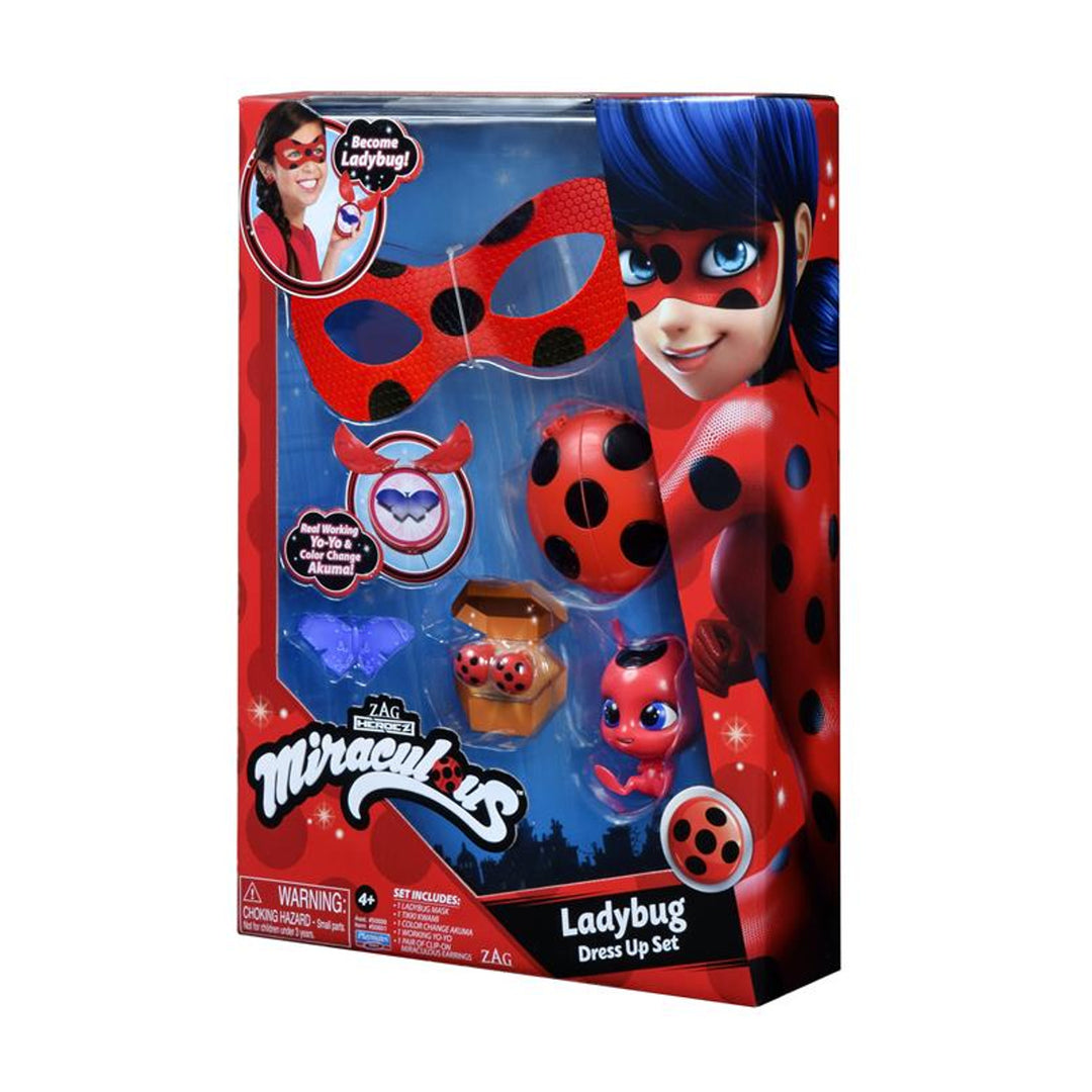 Miraculous Ladybug Dress Up Set Miraculum Kwami Tikki Yo-yo Superhero Mask