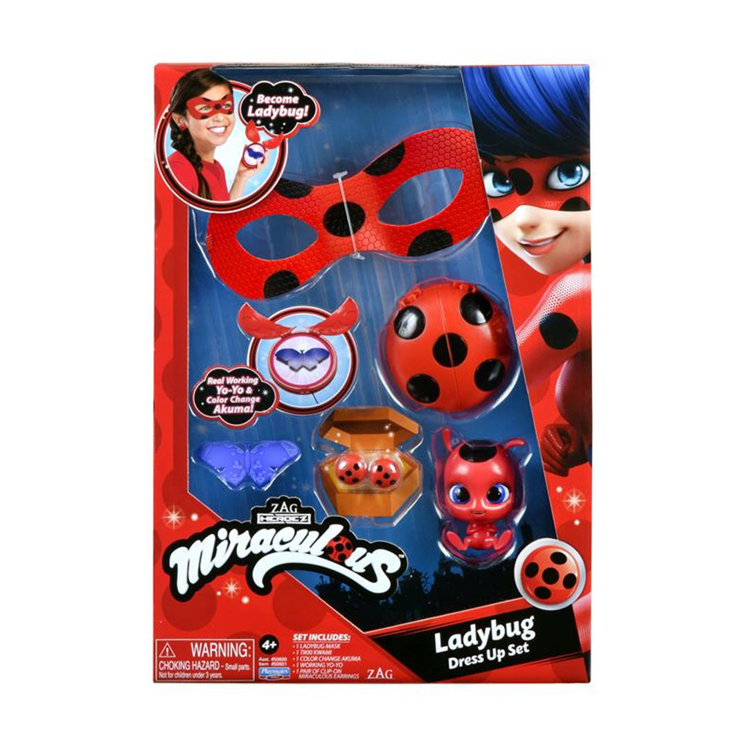 Miraculous Ladybug Dress Up Set Miraculum Kwami Tikki Yo-yo Superhero ...