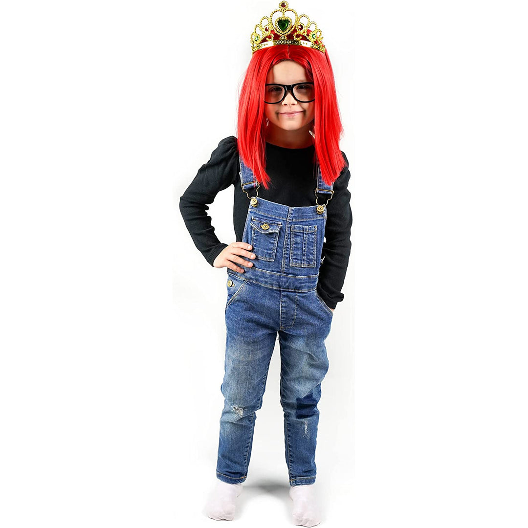 Influ Heroes Miss Aga Dress Up Set Wig Crown Glasses