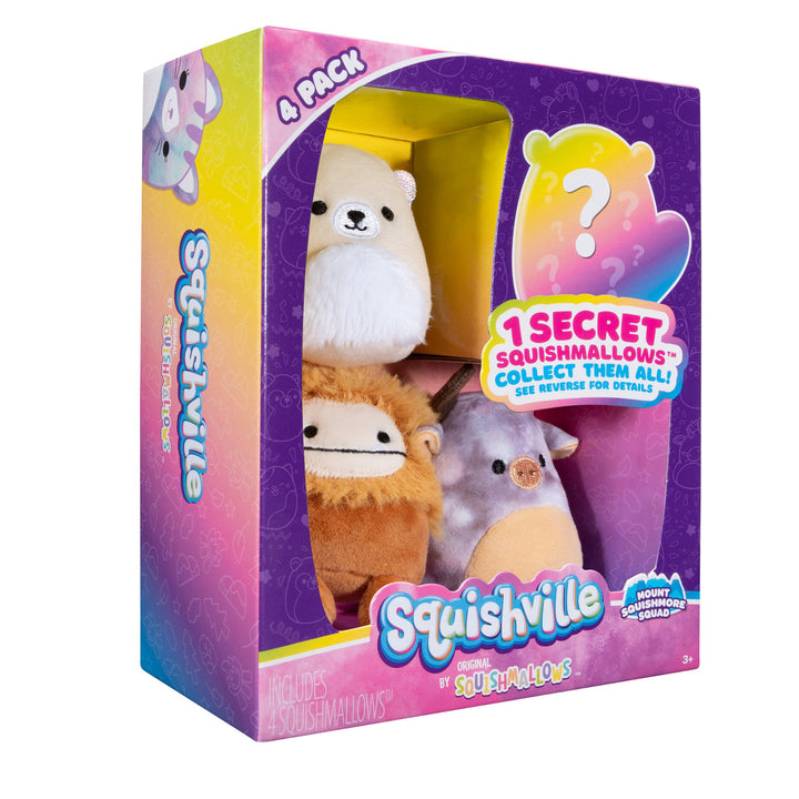 Squishville Squishmallows 4 Pacáiste Scuad Squishmore Bréagán Plush 5cm