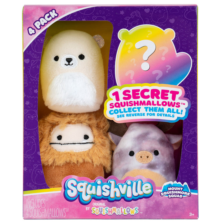 Squishville Squishmallows 4 Pack Mount Squishmore Squad Plush Toy 5cm