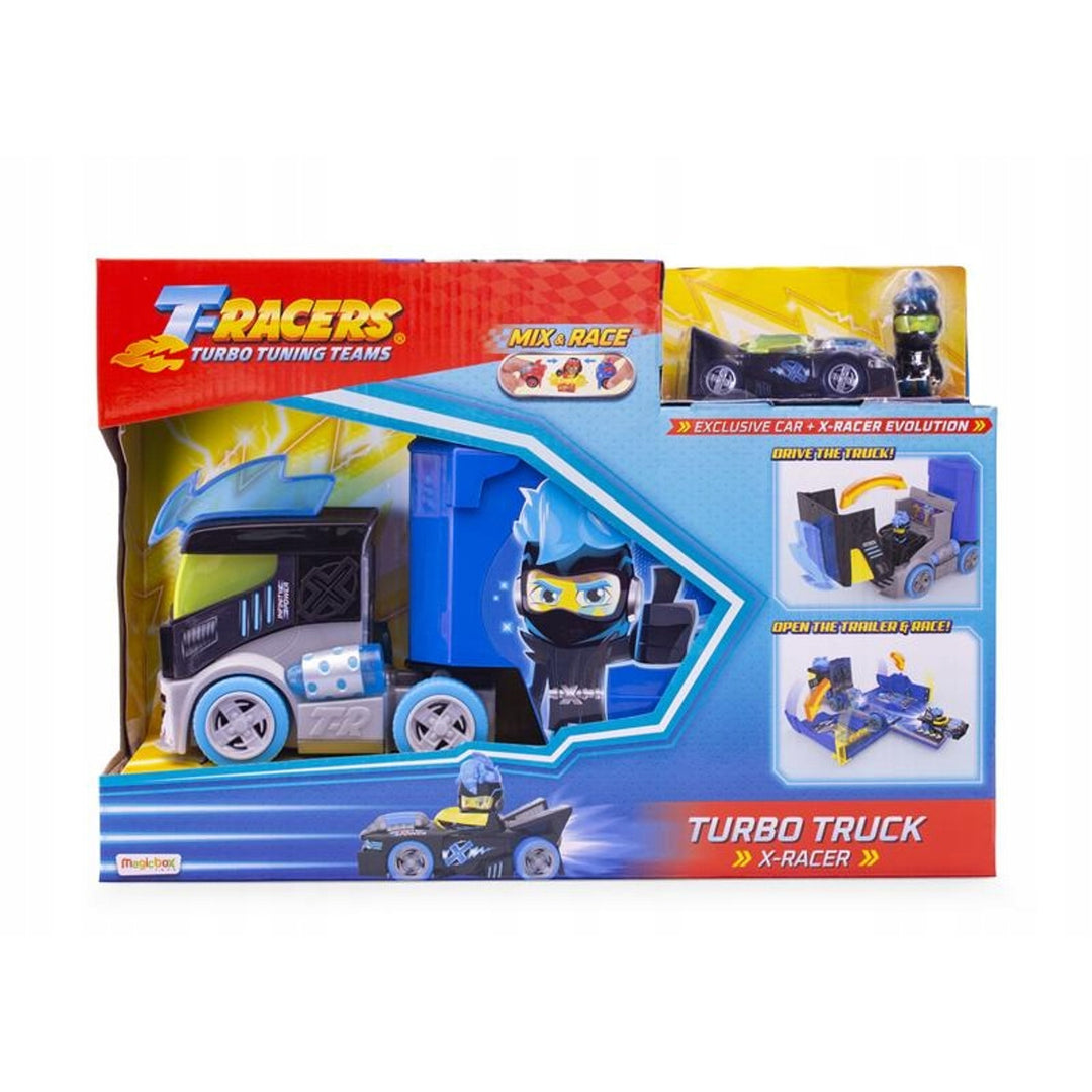 T-Racers X-Racer Turbo Truck Playset Tiománaí Feithicleach Leoraí Carranna