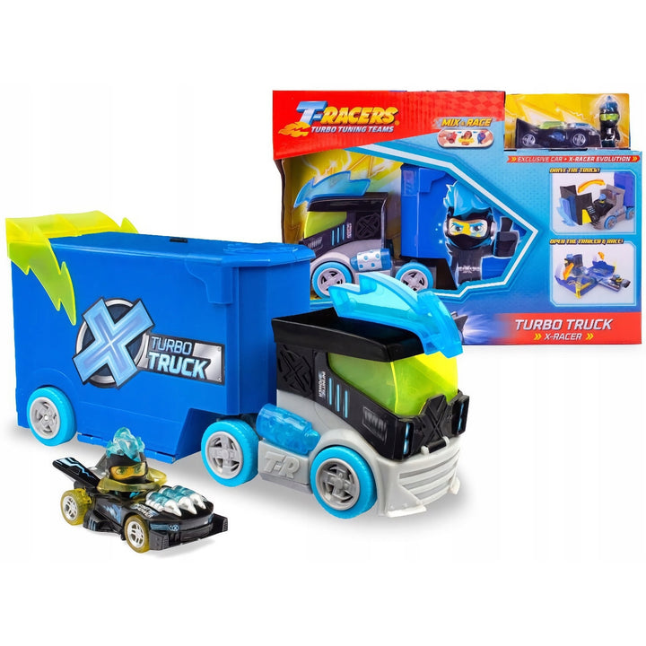 T-Racers X-Racer Turbo Truck Playset Tiománaí Feithicleach Leoraí Carranna