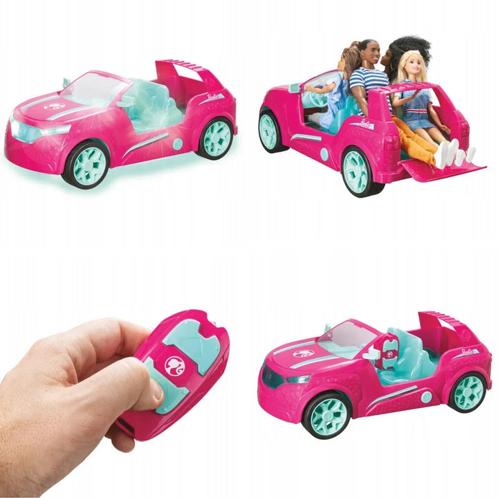 Barbie Pink Remote Controlled Cruiser SUV 8 km/h Sounds Car up to 4 Dolls