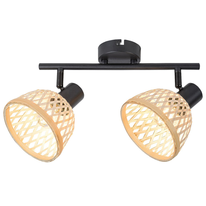 Lampa Balla RatánComment E14 15W Spotsolas Stíl Tionsclaíoch IP20