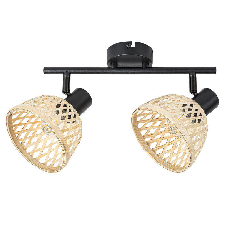 Lampa Balla RatánComment E14 15W Spotsolas Stíl Tionsclaíoch IP20