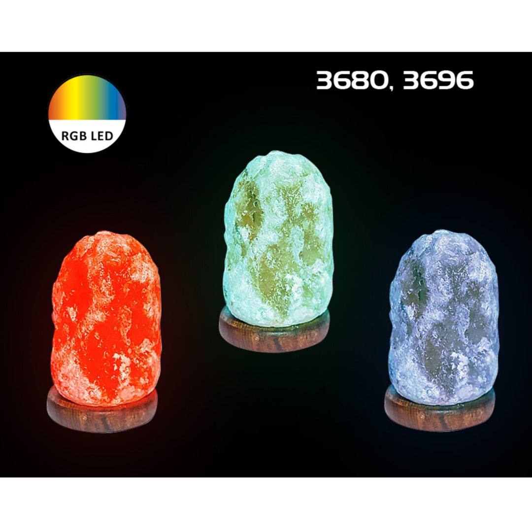 Lampa salainn Rock Crystal LED Deasc RGB Solas Gealach Oráiste USB IP20 Maisiúil 1W 5V