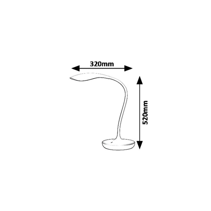 Lampa Deasc Nua-Aimseartha 5W faoi stiúir Rabalux Belmont - Bán - Bán Te - Seomra Leapa Obair Oifige 400lm 30000hrs Saol