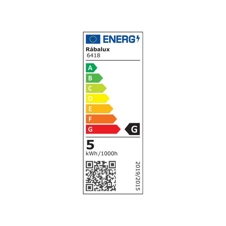 Lampa Deasc Nua-Aimseartha 5W faoi stiúir Rabalux Belmont - Bán - Bán Te - Seomra Leapa Obair Oifige 400lm 30000hrs Saol