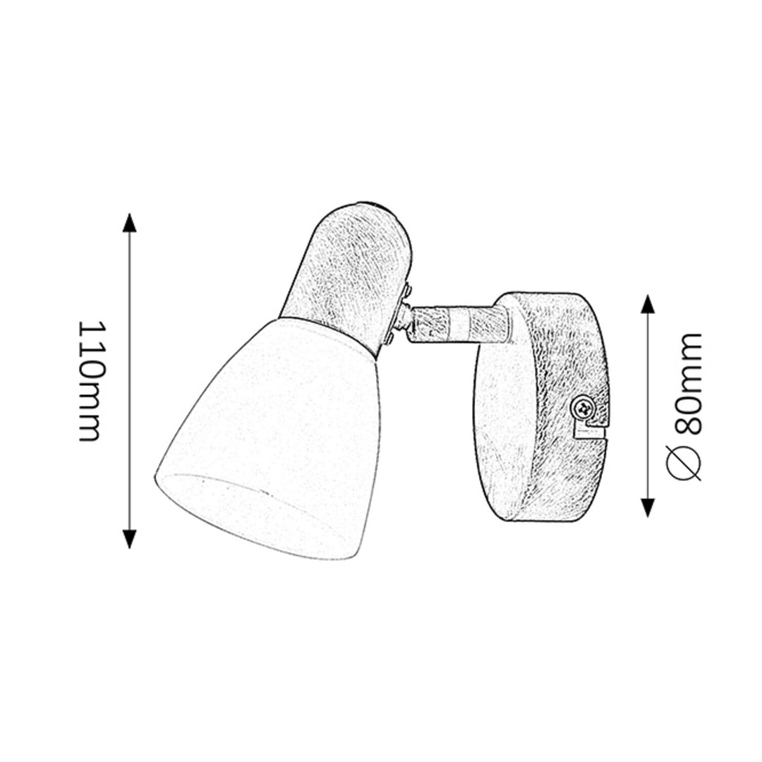 Lampa Balla E14 40W IP20 Miotal Gloine Dath Uachtar Brown Stíl Nua-Aimseartha