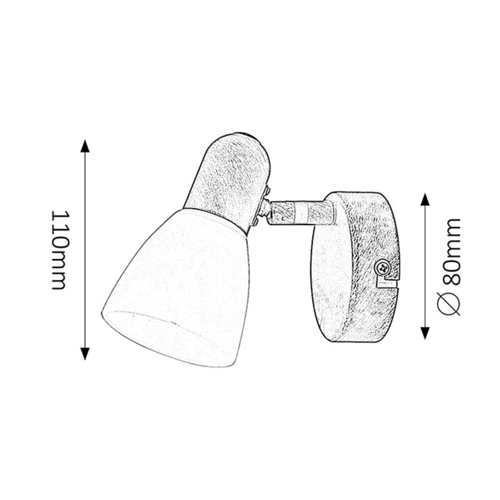 Lampa Balla E14 40W IP20 Miotal Gloine Dath Uachtar Brown Stíl Nua-Aimseartha