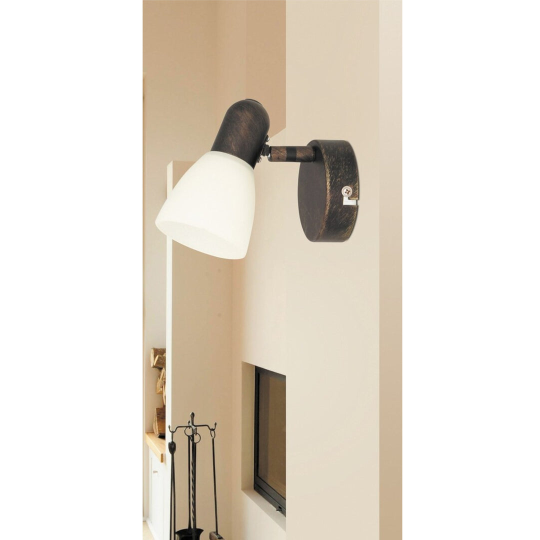 Lampa Balla E14 40W IP20 Miotal Gloine Dath Uachtar Brown Stíl Nua-Aimseartha